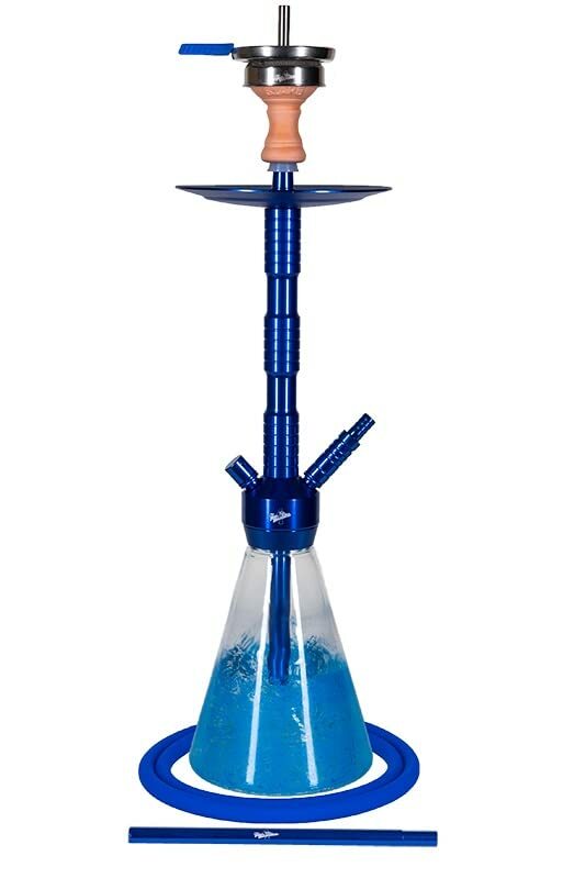 Made in Germany Hookah Aluminum Brass Glass German Shisha 2 Hose Connection S…