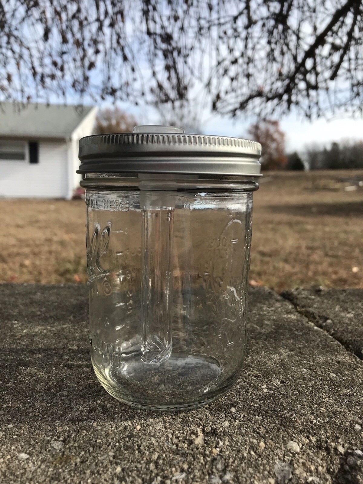 Rifle Downstem Mason Jar Water Pipe 16oz 14mm Thick Bowl Bong Bubbler Mouthpiece