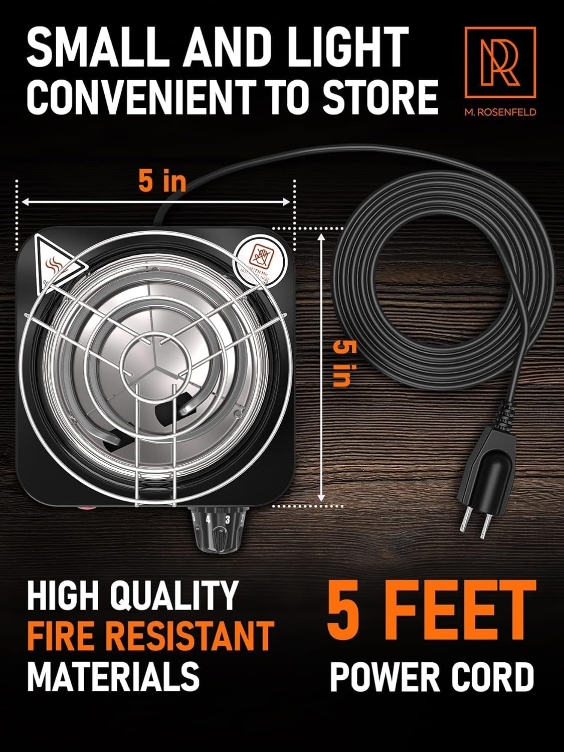 Durable 500W Hookah Coal Burner – Efficient Charcoal Starter with Tongs & Grid
