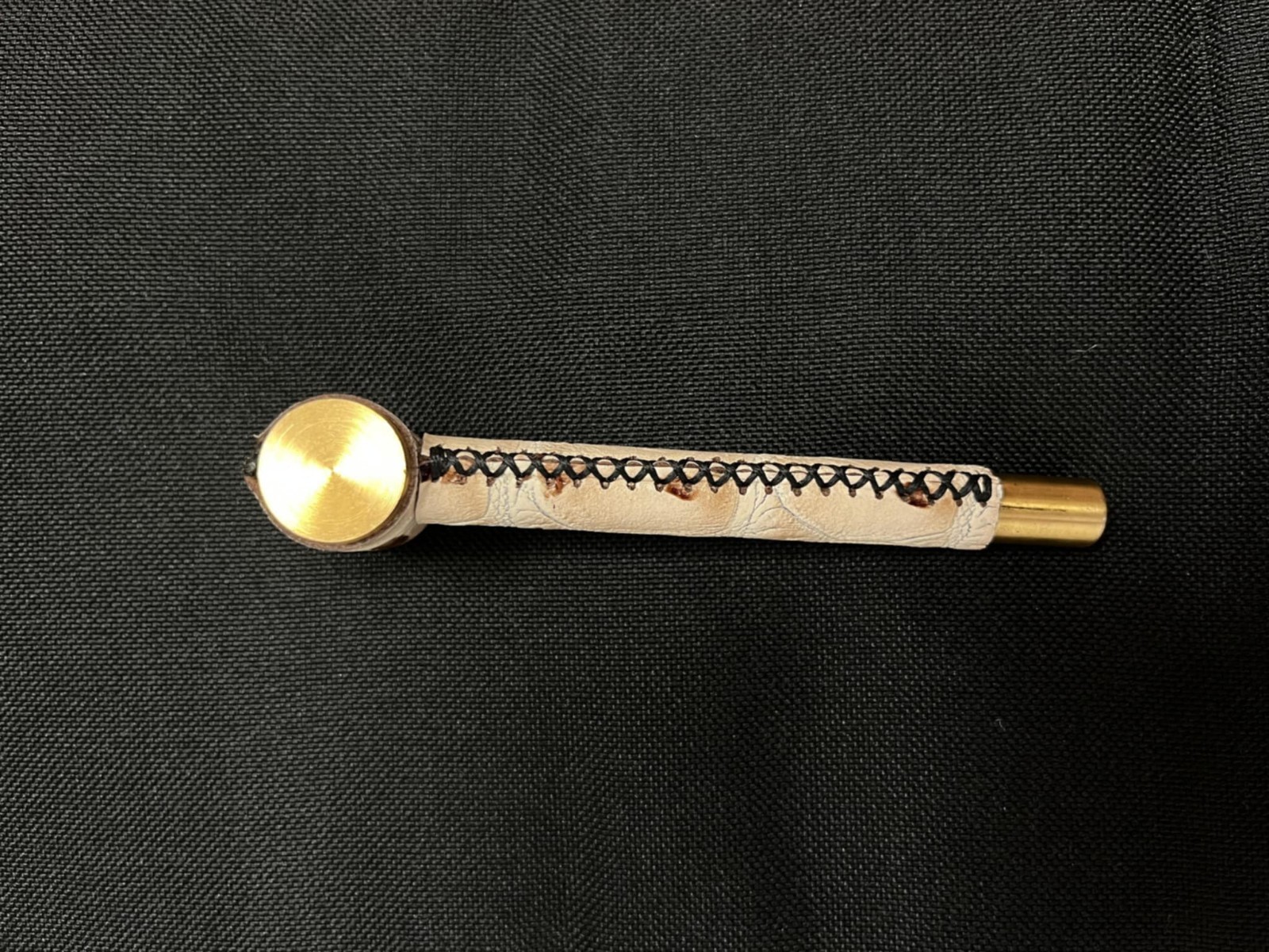 White Tripsy Pipe Brass Genuine leather Metal Bong Tobacco Smoke Hookah Shisha