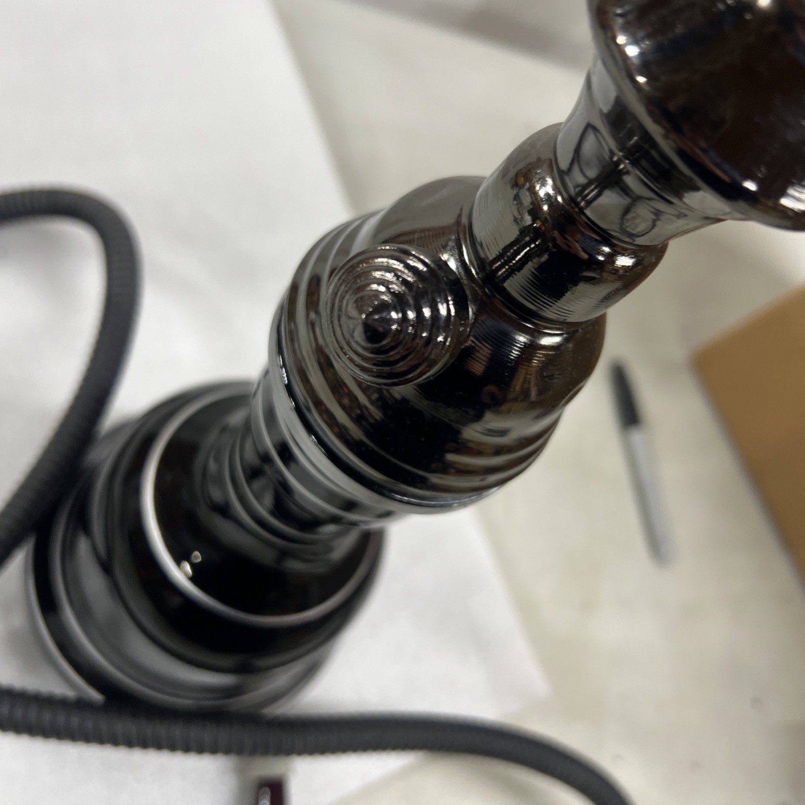 Black Hookah Shisha Water Pipe with Hose – No Bowl – For Part