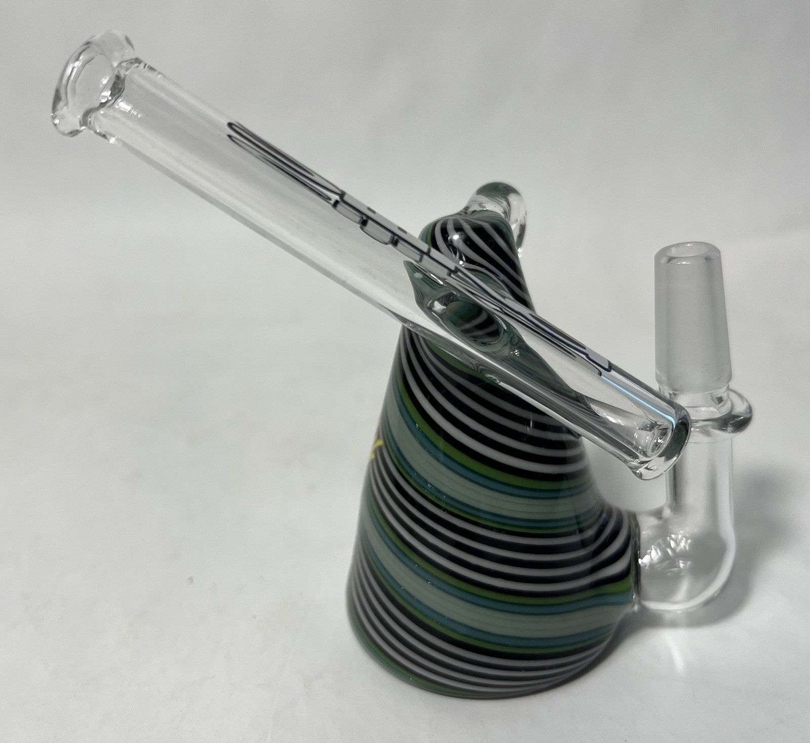 Silika Glass 10mm Micro Cone Oil Rig With Heady Bubbler & Dome, Nail Included