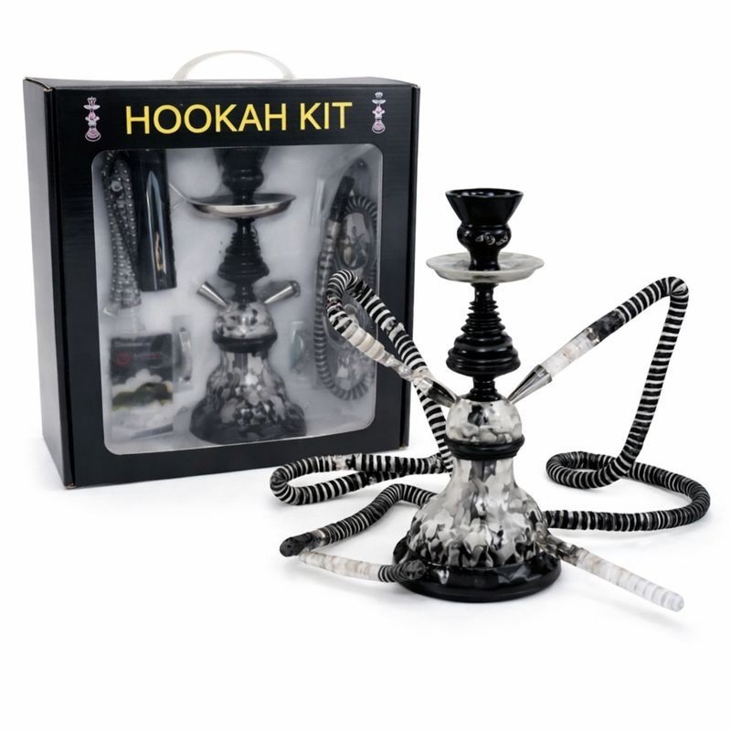 TANYA Hookah Kit – 2 Hose | Black | Complete Set | FREE Shipping