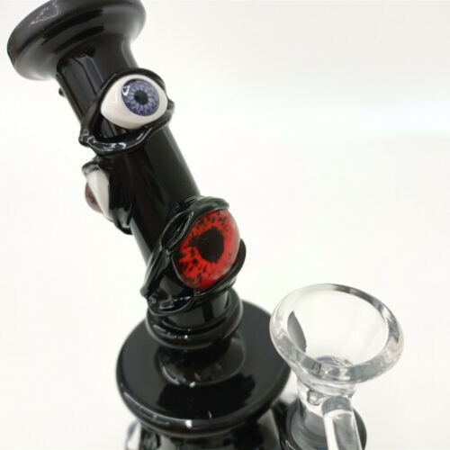 7&Prime; Hookah Glass Water Pipe Bong Black Monster Bubbler Tobacco Bowl