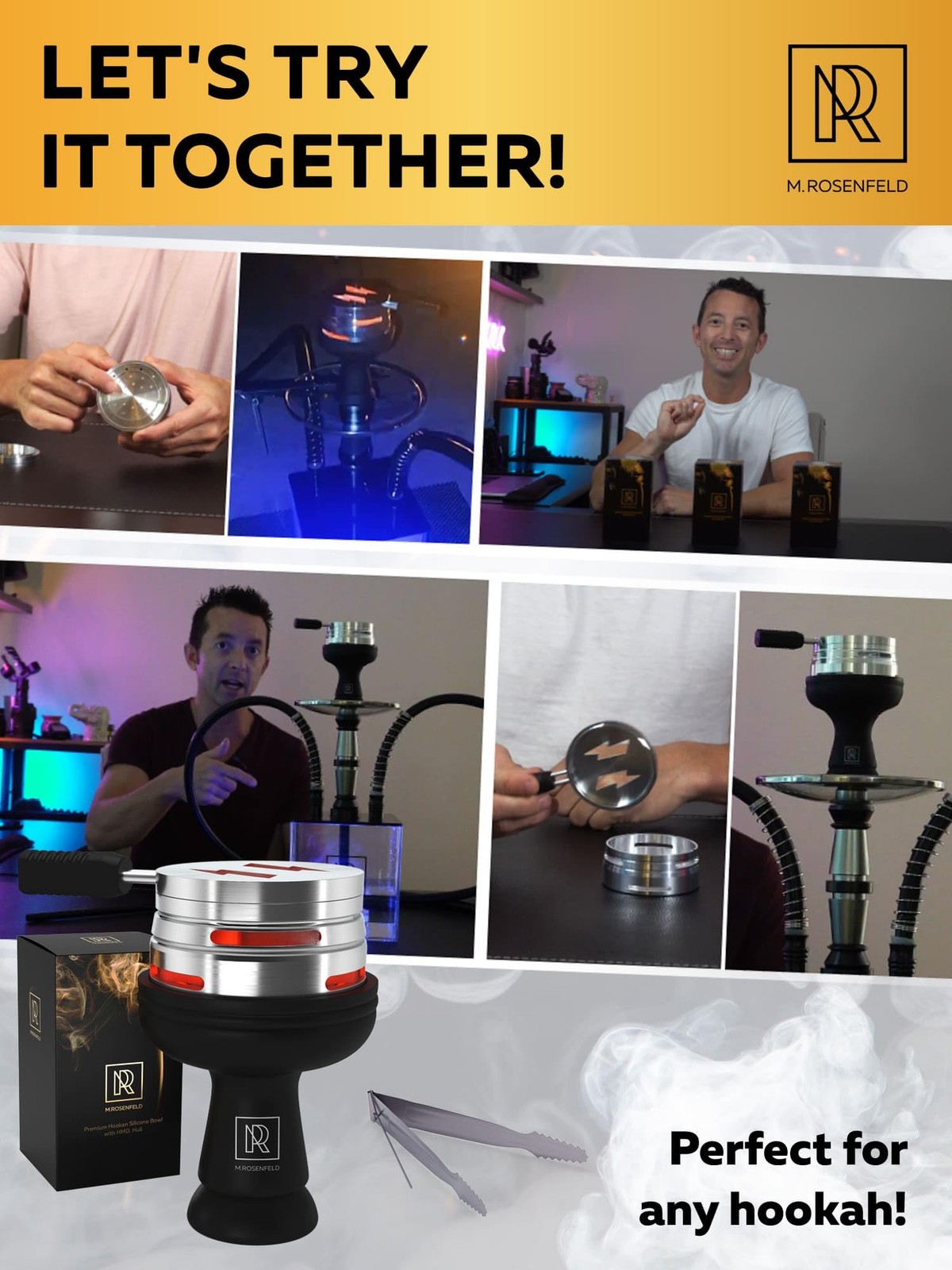 Premium Silicone Hookah Bowl Set – Universal Phunnel Big Bowl, Black