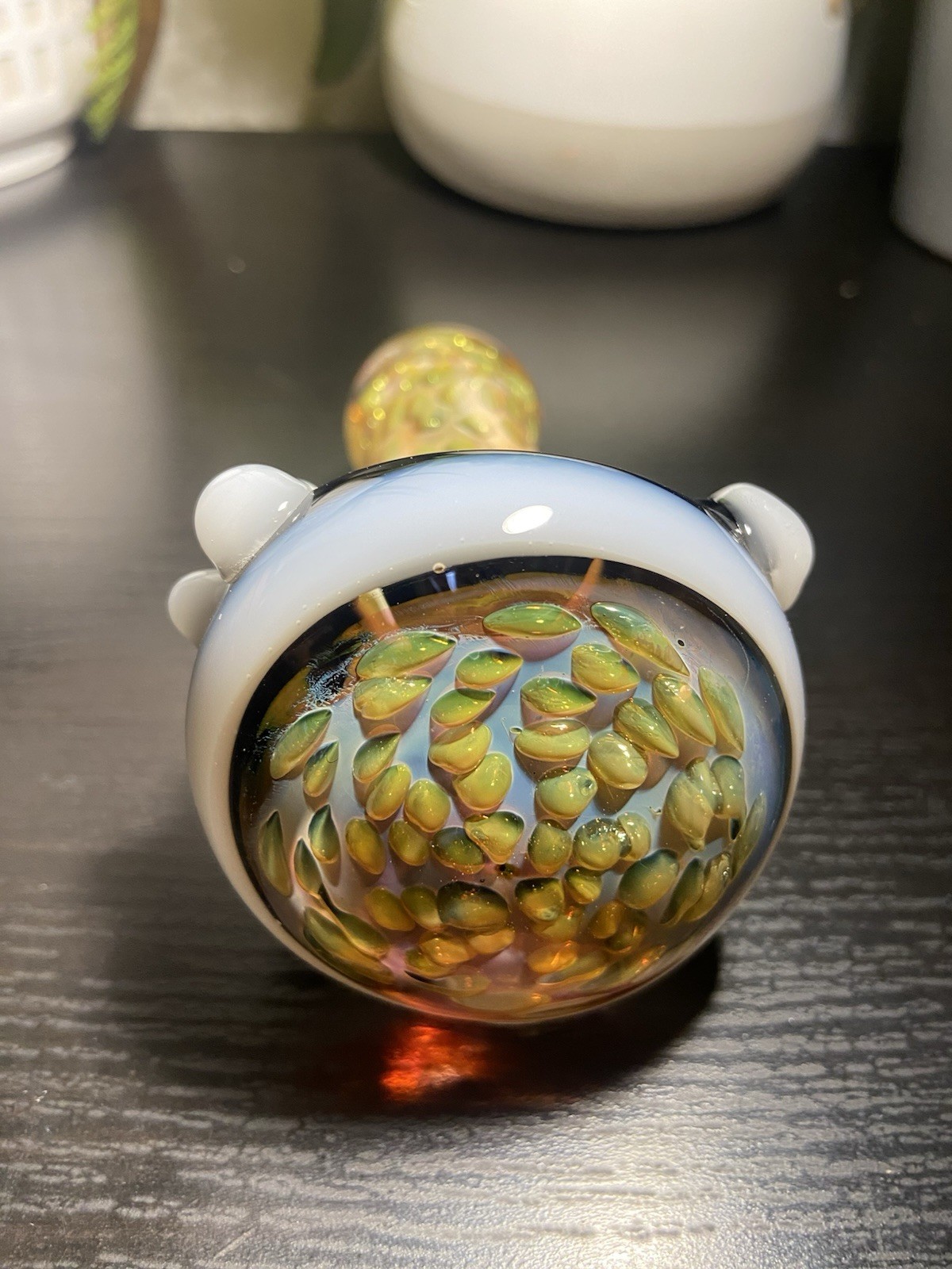 4” Collectible Gold and Silver Fumed TOBACCO Glass Handmade Smoking Pipe