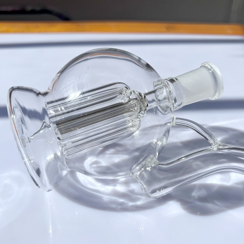 5&Prime; Glass Bong Bubbler Tree Arm Perc Round Ball Water Pipe w/14mm Tobacco Bowl