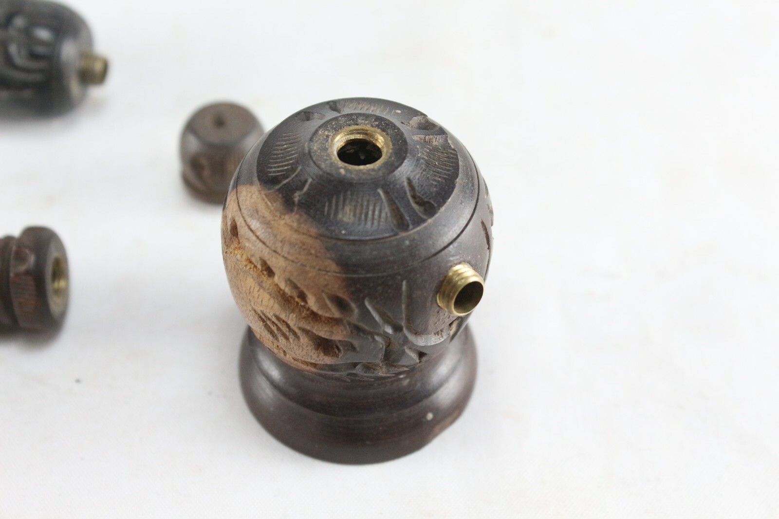 Small Handmade Wooden Hookah | Indian Traditional Multi-Piece Smoking Pipe
