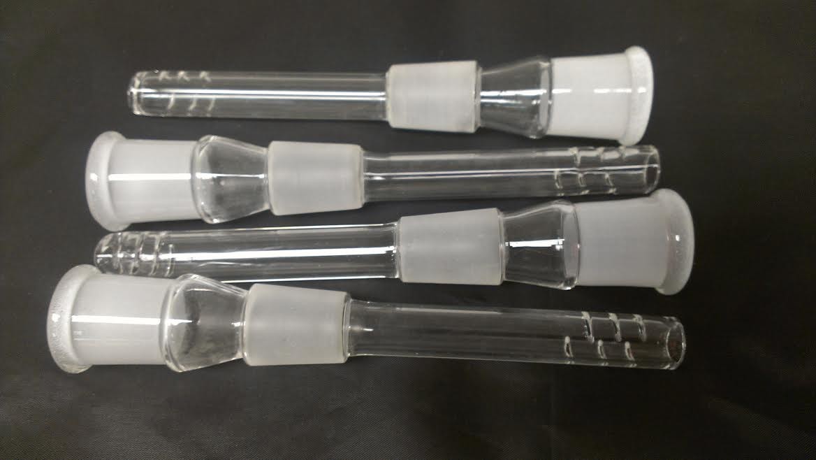 10 PCS. Lot- 5.5&Prime;- 6&Prime; 18mm Female Downstem With Diffuser + 25 Brass Screens FREE