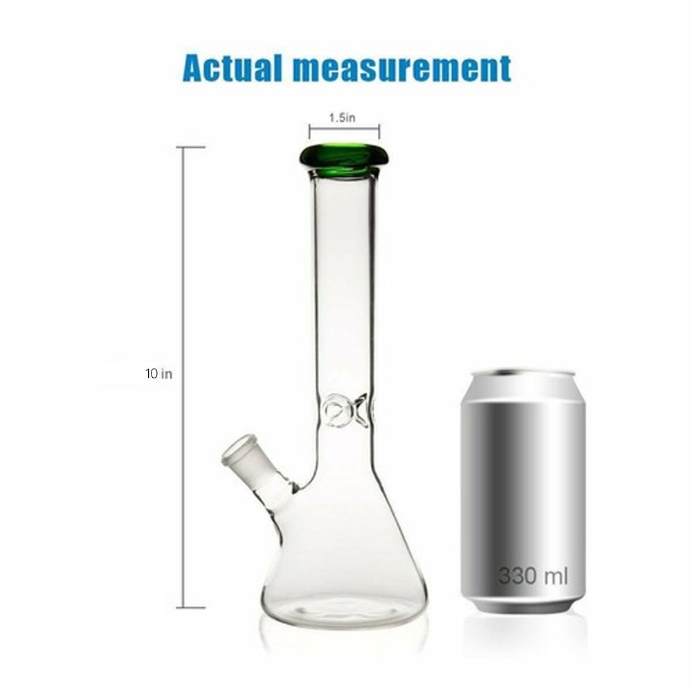 Heavy Glass Bong 10 inch Water Pipe Smoking Bong Beaker+14mm Bowl hookah US