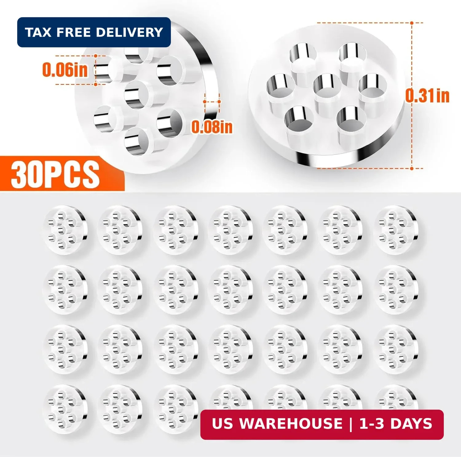 30 Pcs High Borosilicate Glass Screens for Pipes and Bowls, Glass Screen Filters