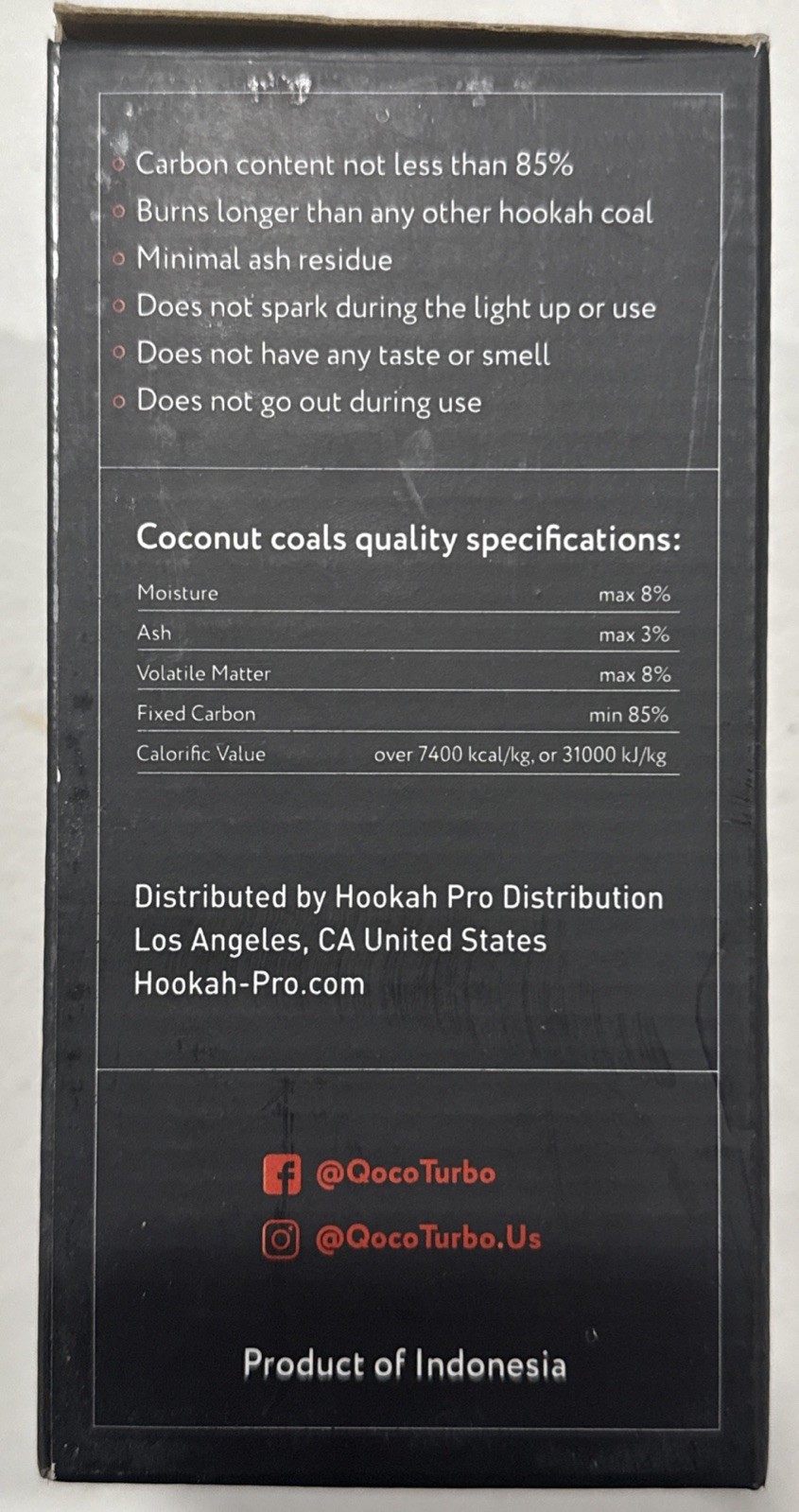 Natural Coconut Hookah Charcoal Shisha Coal 72 Pieces / 1 KG Cubes Coco Turbo