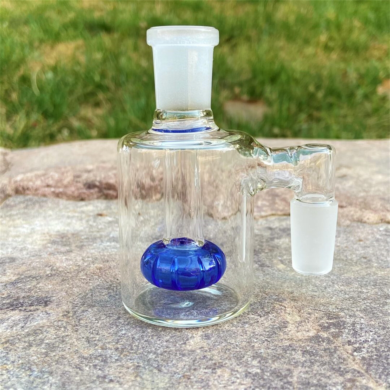 Blue 12.6 » Glass Honeycomb Filter Bong Smoking Hookah Water Pipe W/Ash Catcher