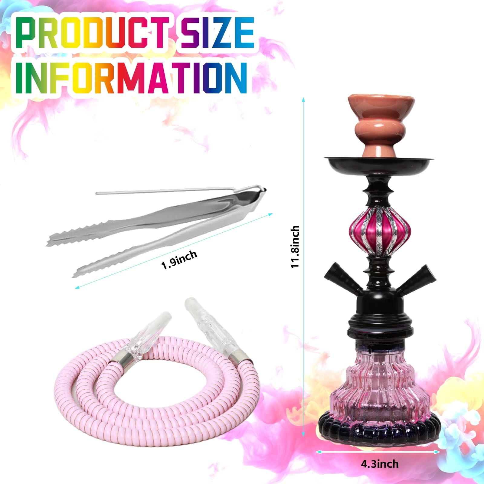 Travel Portable Hookah Set with Everything–Ideal for Social Gatherings、Road T…