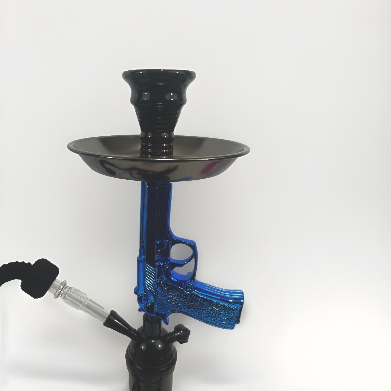 ICED PISTOL HOOKAH Original Gangsta(tm) Gun Hookah AQUA & BLACK