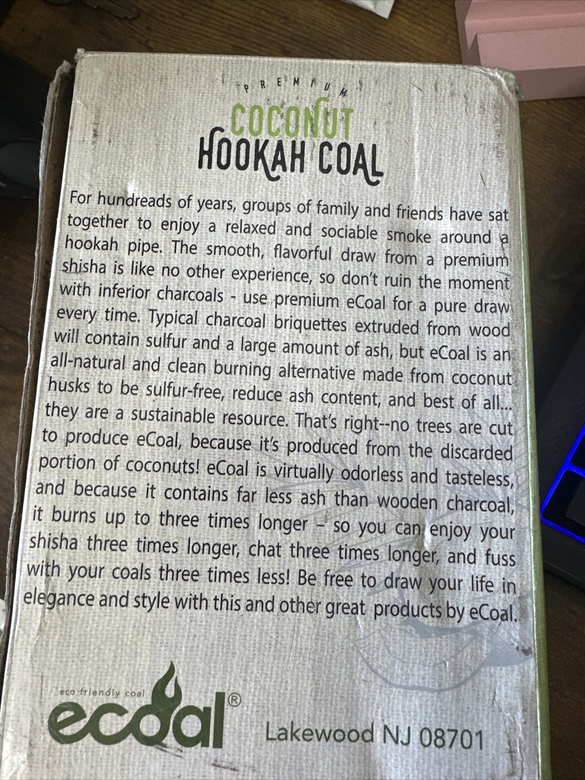 Premium Coconut Hookah Coal…120 Flat Cubes, 1 kg…BRAND NEW