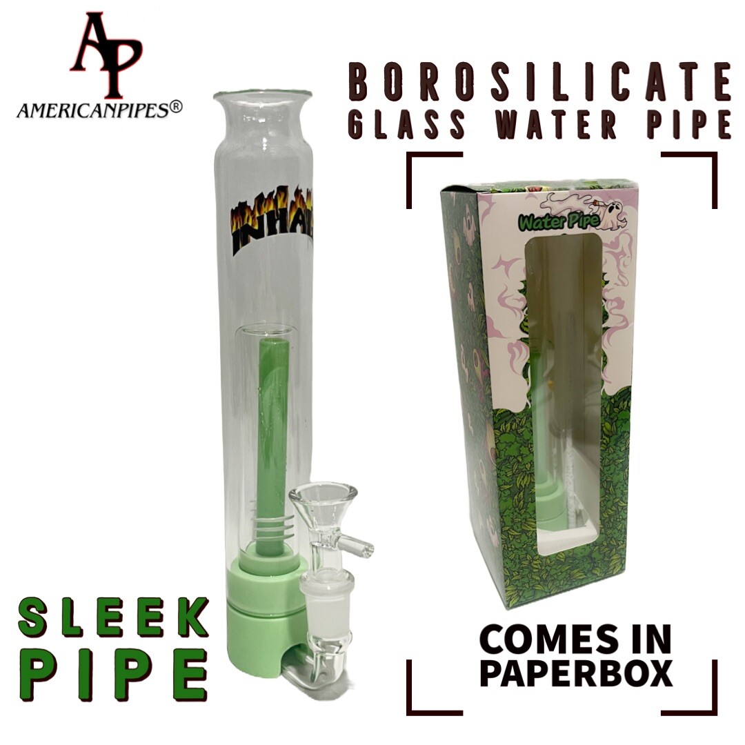 Inhale®️ 10 » Portable Borosilicate Glass Tobacco Water Pipe Glass On Glass Bowl