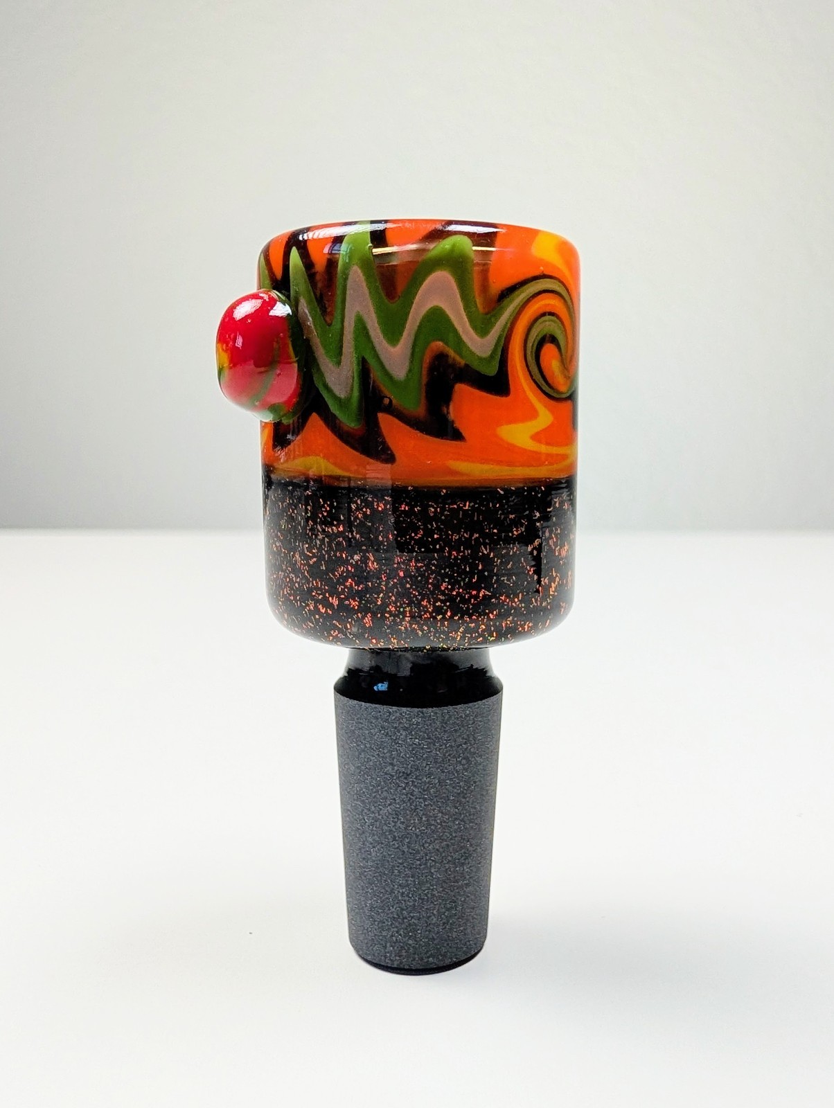 14mm Orange Dream Dichro Wig Wag Quality Glass Bowl Slide Bong Water Pipe Hookah