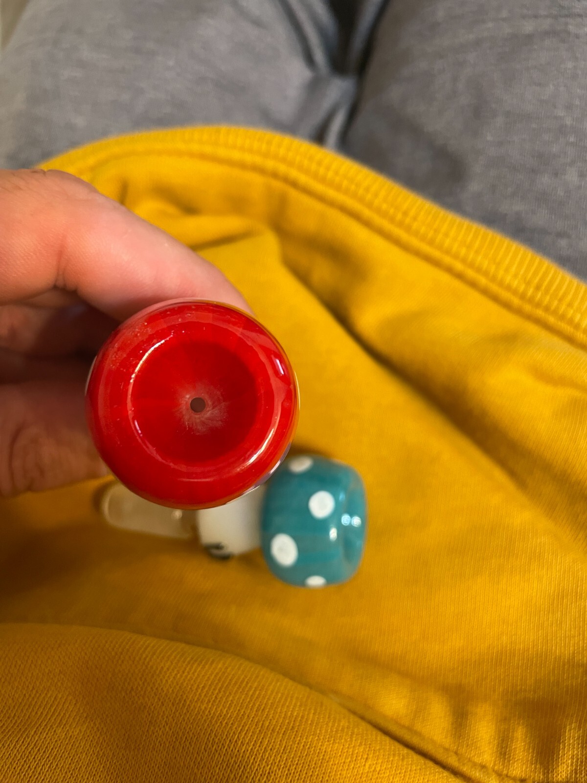 14MM Slide Bowl For Bong Mario Mushroom Bowl For Bong 14mm 1x YELLOW