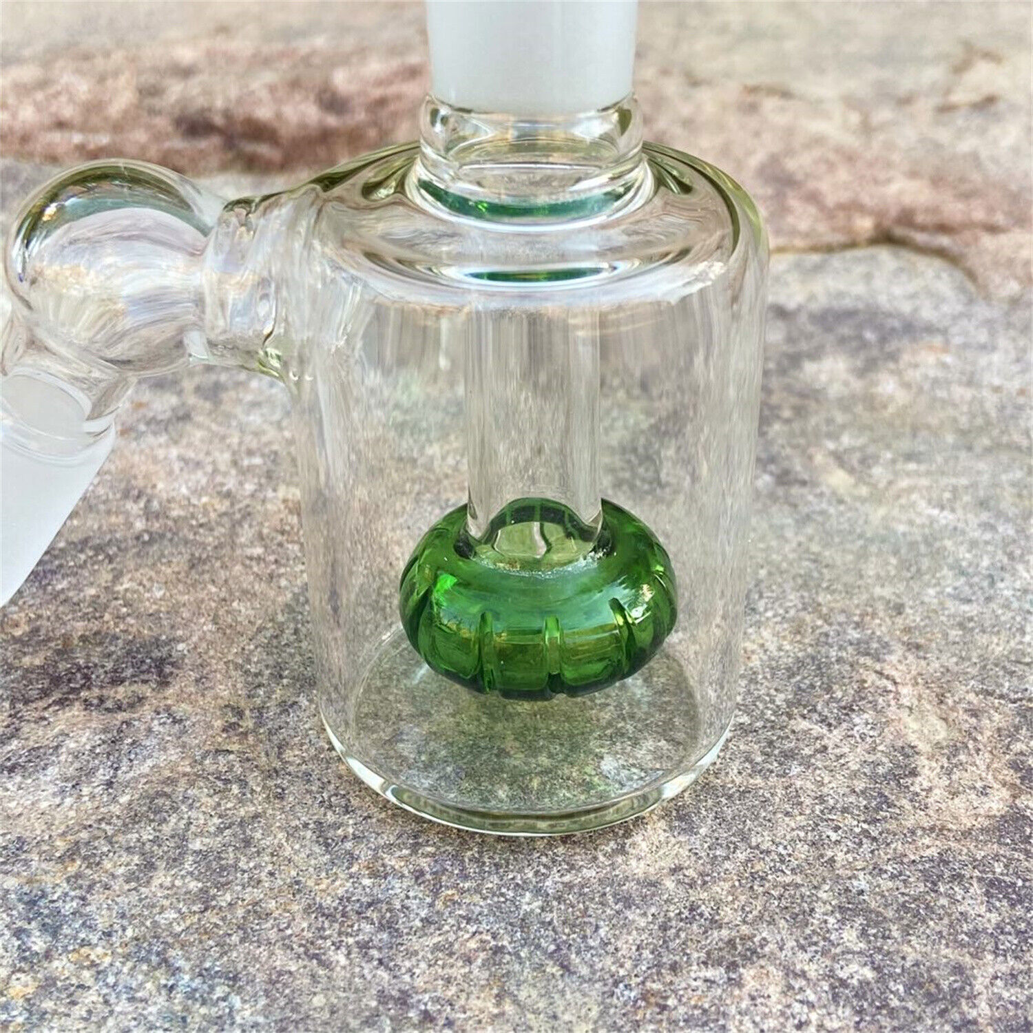 12&Prime; Green Glass Bong Tornado Heavy Percolator Water Pipe Hookah W/Ash Catcher