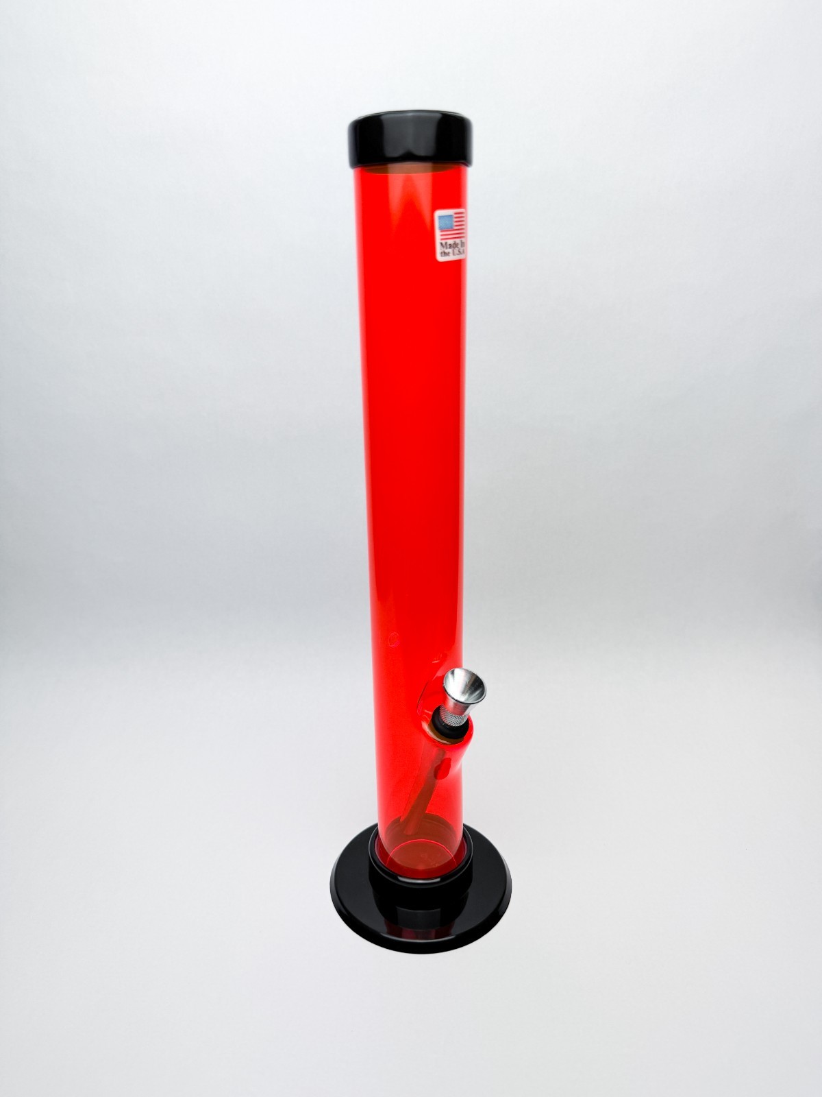 Acrylic 12&Prime; Inch Tall Orange Straight Design HOOKAH WATER PIPE BONG
