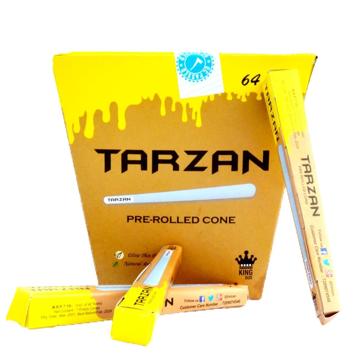 Natural Premium Brown Pre Rolls Smoking Paper With Advanced Perforated Filter