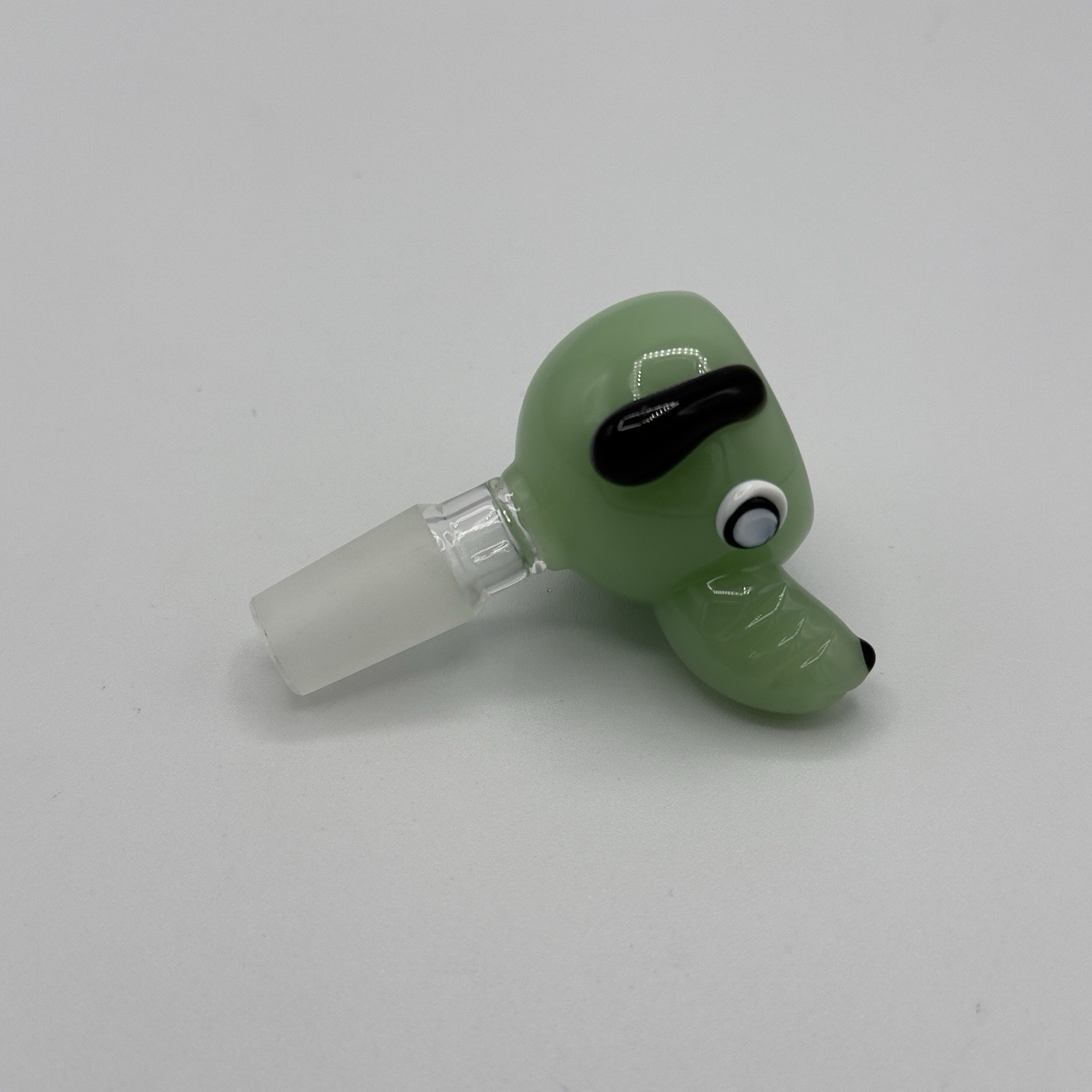 14mm Green Dog Glass Bowl Slide Male Bong Bowl Water Pipe Piece