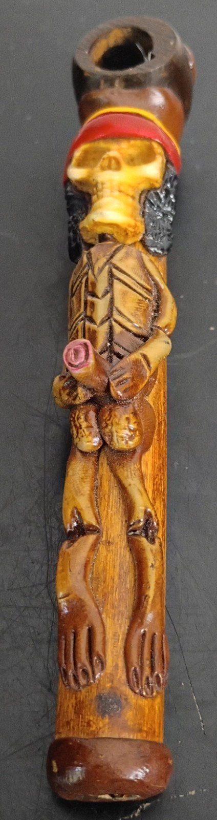 Vintage Wooden 5.5&Prime; Bob Marley Penis Tobacco Pipe, Gag Dick, Smoking Weiner