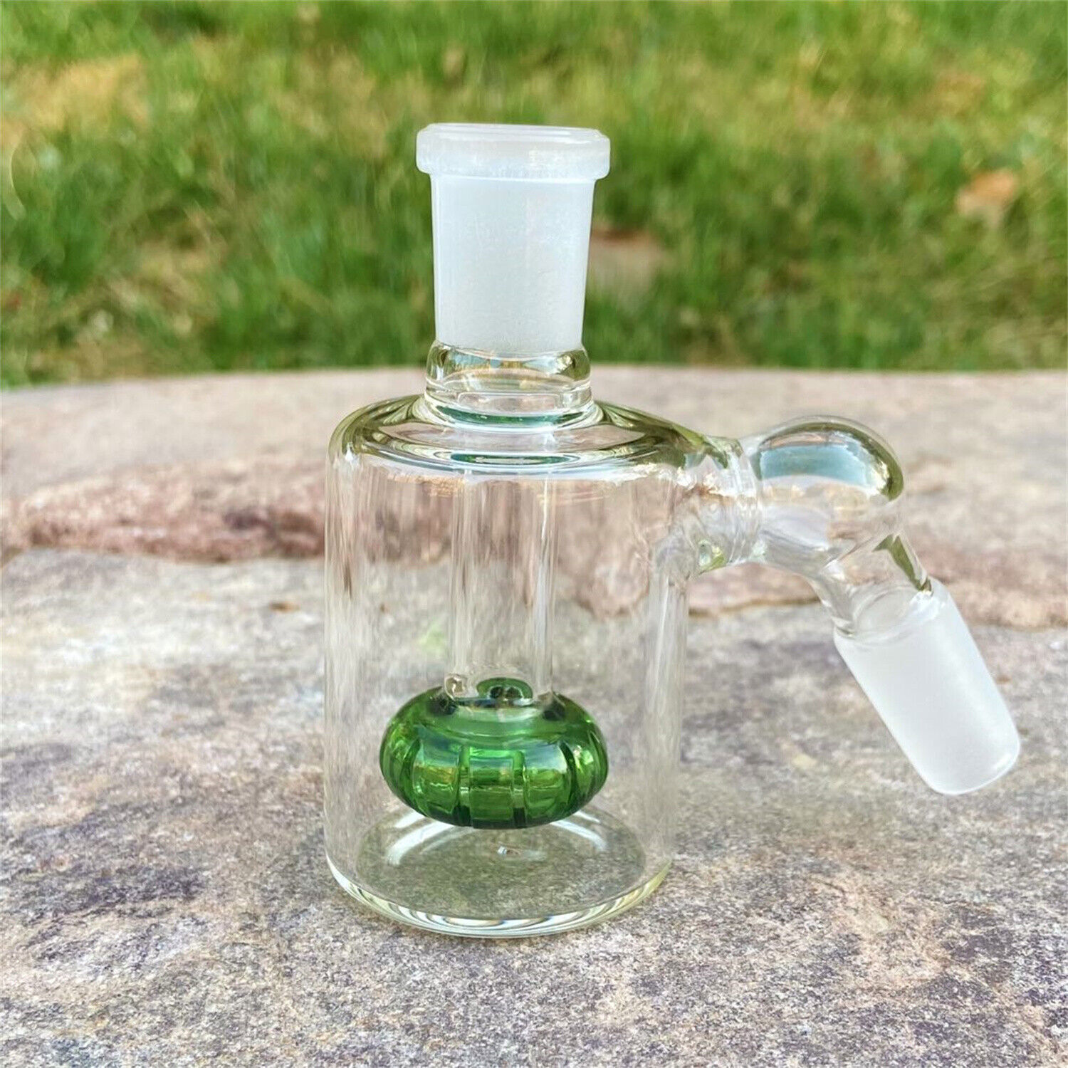 12&Prime; Green Glass Bong Tornado Heavy Percolator Water Pipe Hookah W/Ash Catcher