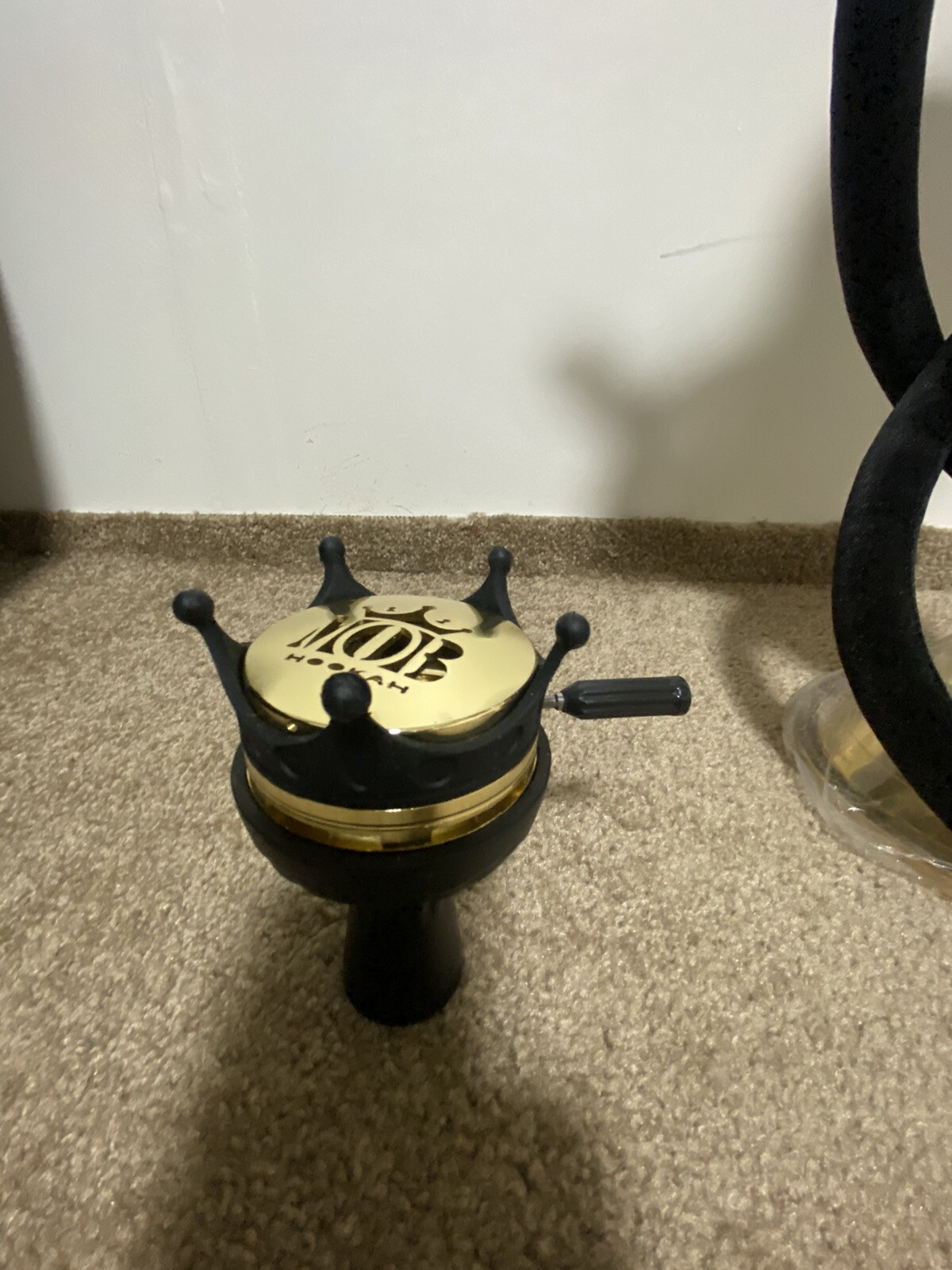 Gold hookah shisha set copper sealed with candle inside For Better Taste.