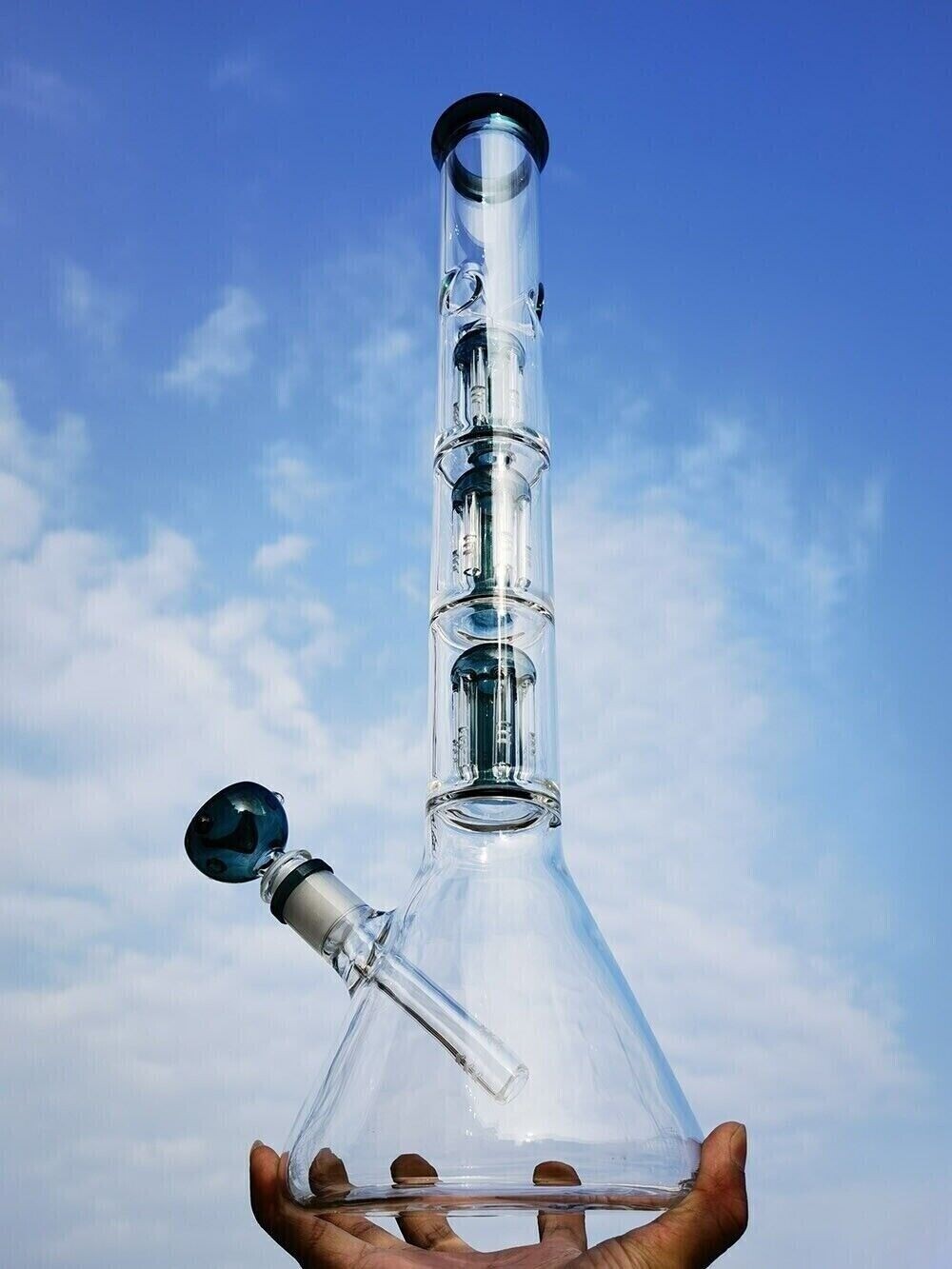50cm Smoking Hookah Water Pipe Glass Bong Bubbler Hand Pipes Percolator Bongs