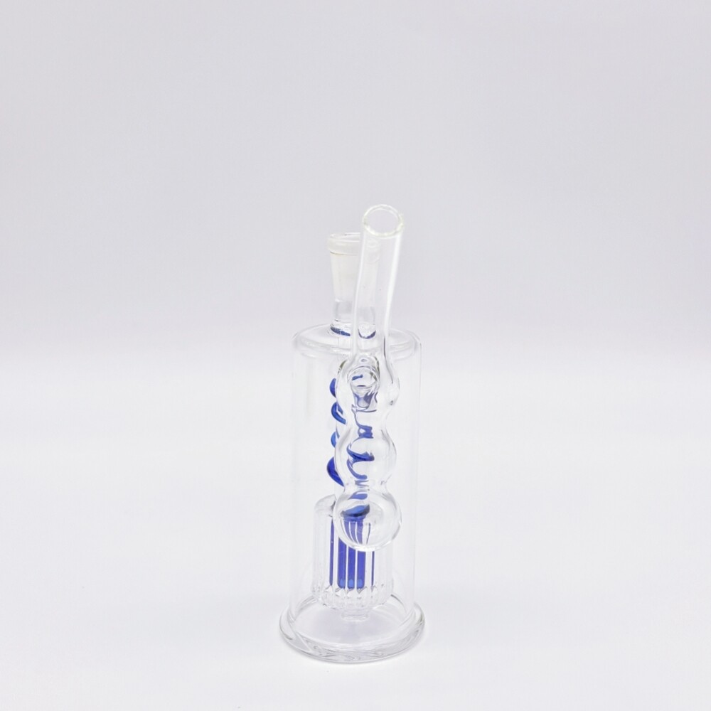 4&Prime; Mini Glass Bong Filter Pyrex Hookah Recycler Water Pipe Smoking Bubbler