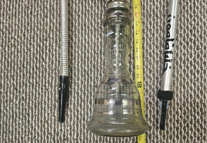 VINTAGE KHALIL MAAMOON SMOKE HOOKAH BONG CLEAR GLASS PIPE DECANTER ***SWEEET***