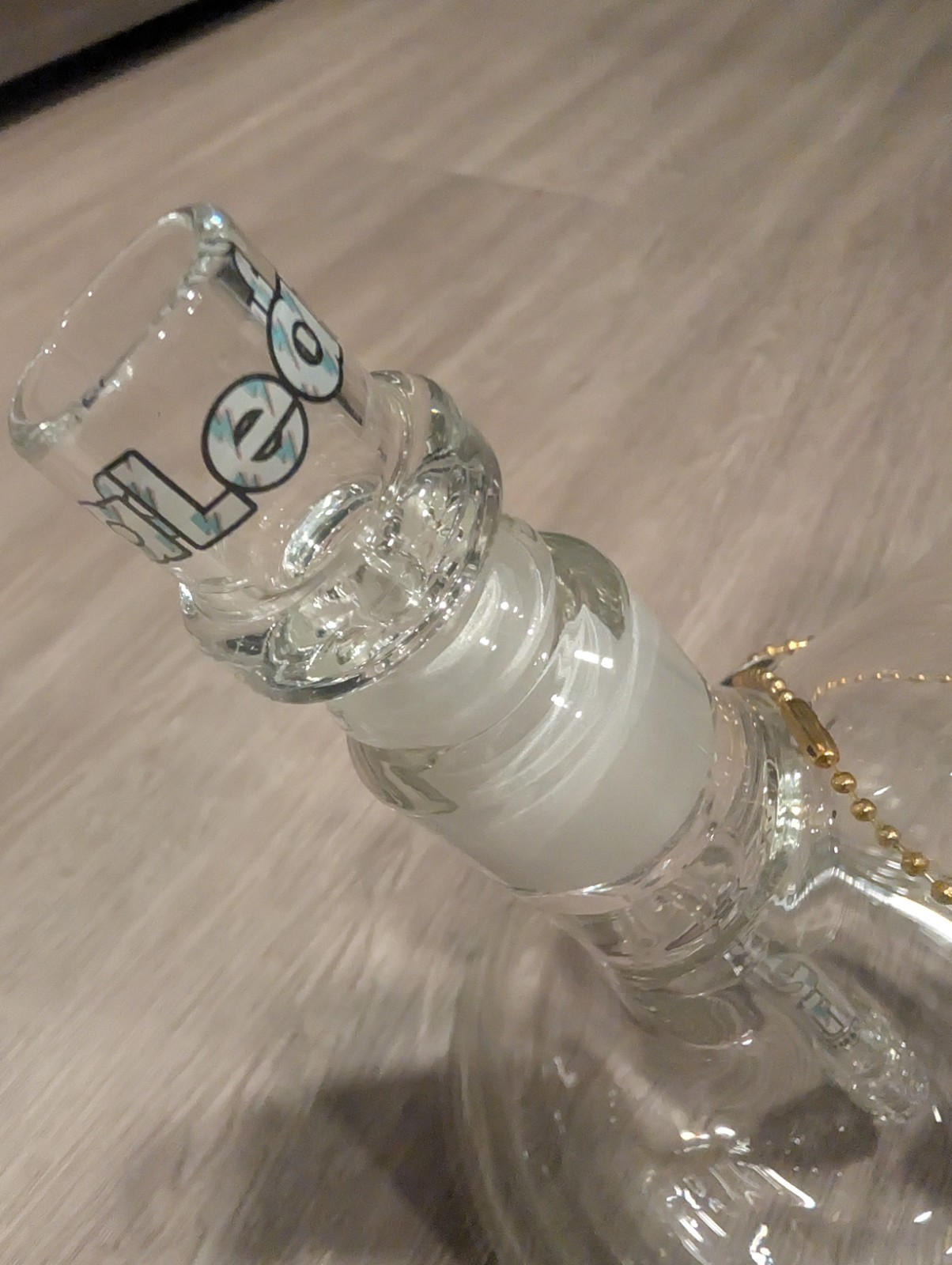 14&Prime; Aleaf BRANDED Spec Head Super Thick Glass Baby Blue/Pink w Diffused Downstem