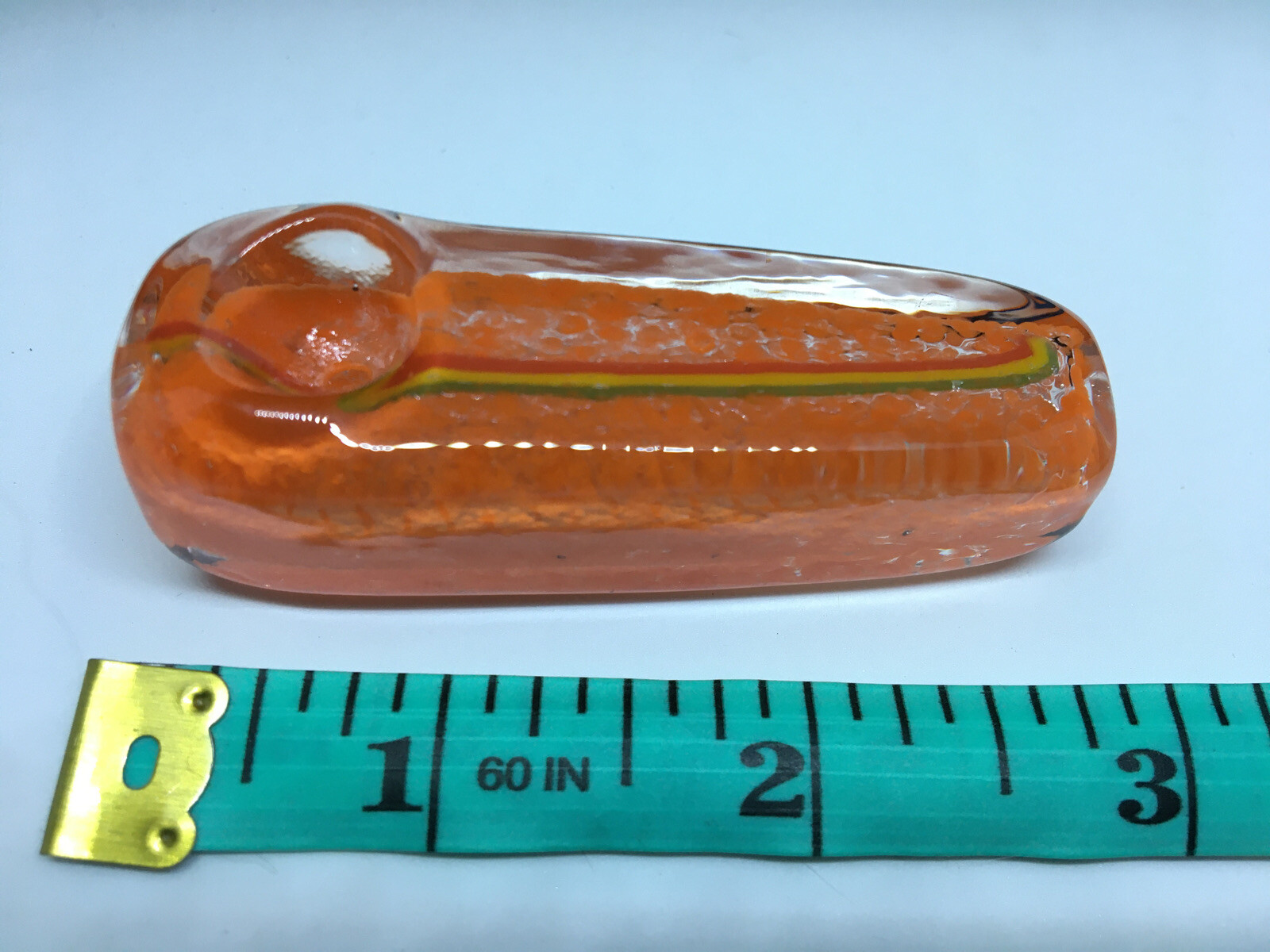 HEAVY SQUARE HAND PIPE 3” CUBE XC20O TUBE USA MINI BLOWN GLASS TOBACCO SMOKING 1