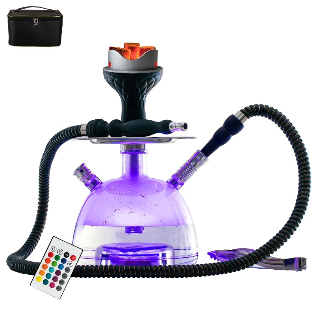 Hookah Set,Portable Modern Acrylic Hookah Set with Silicone Hookha Bowl Silk …