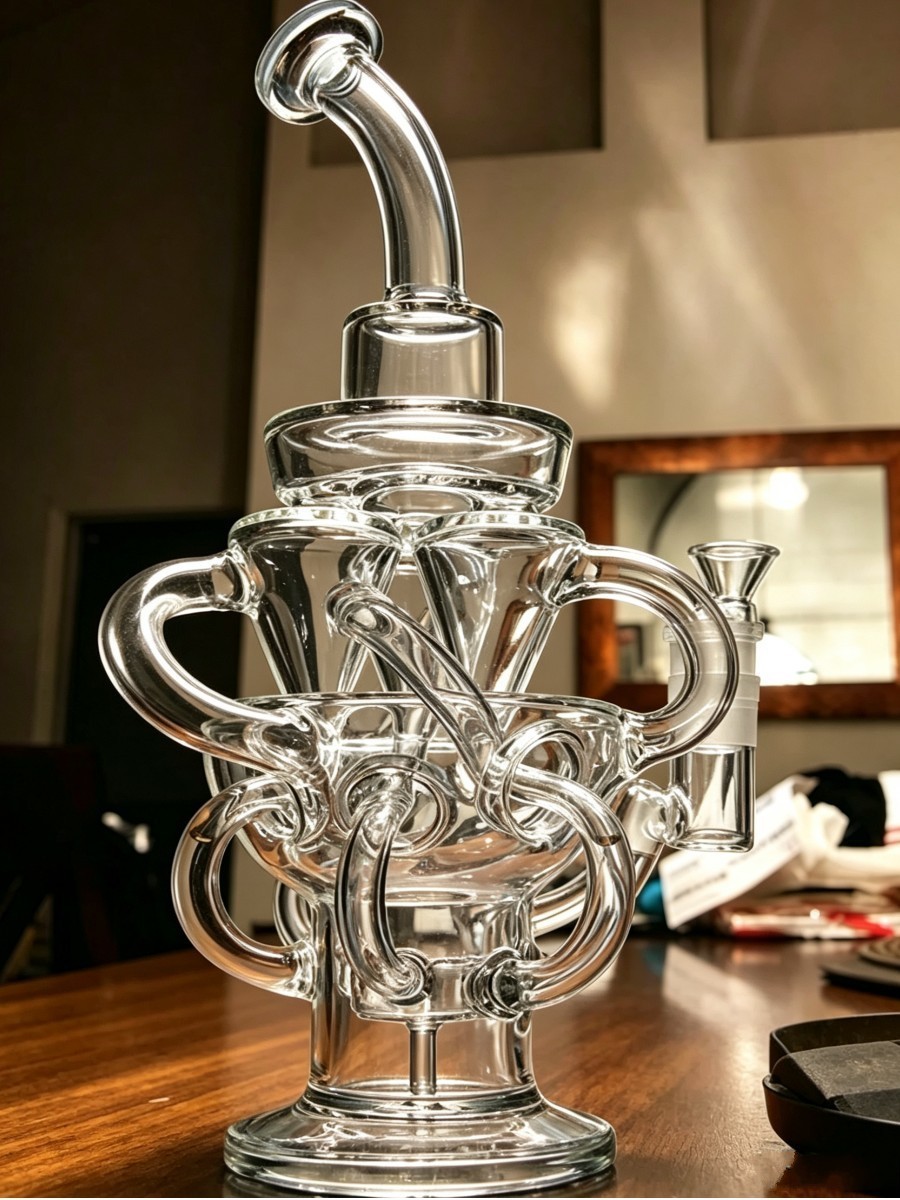 big recycle rig three pipes fab egg shisha matrix Glass Water Pipe bong Hookah