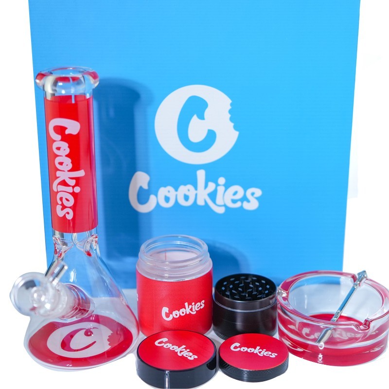 8&Prime; Cookies Beaker Set Water Bong Bowl Hookah Tobacco Collector Set