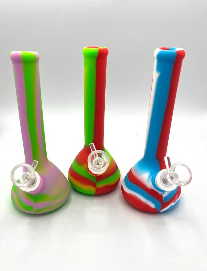 Wholesale 8&Prime; Silicone Water Pipe Bong 3 Pack Special Bundle 14mm Glass Bowl