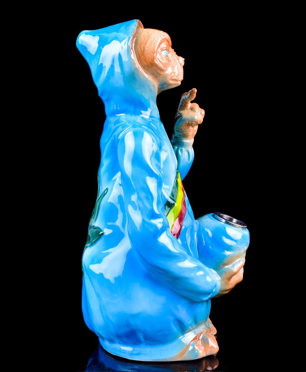 THICK 8&Prime; MONSTER Ceramic Water Pipe SKULL Bong ALIEN Hookah UFO Pipe *USA*