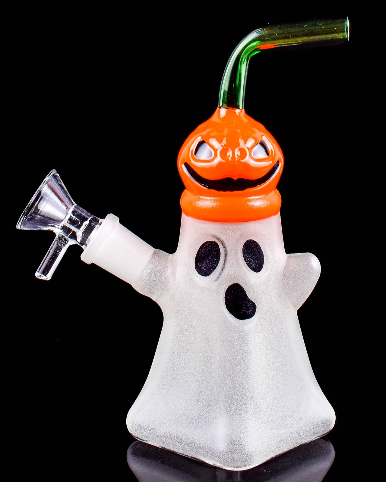 Halloween Skull Premium Glass Bong Water Pipe Catcher Hookah & Bubbler Glow Bong