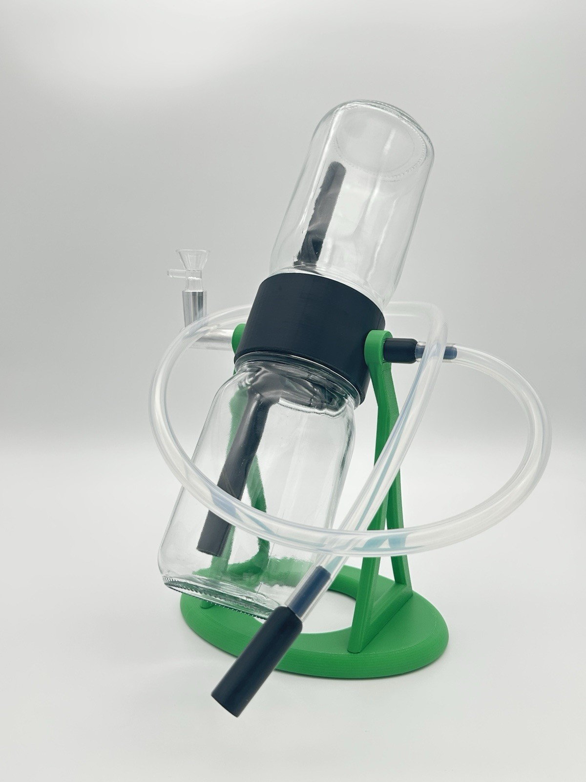 360 Rotating Gravity Bong/Hookah Water Pipe. Garden Green/Black Edition