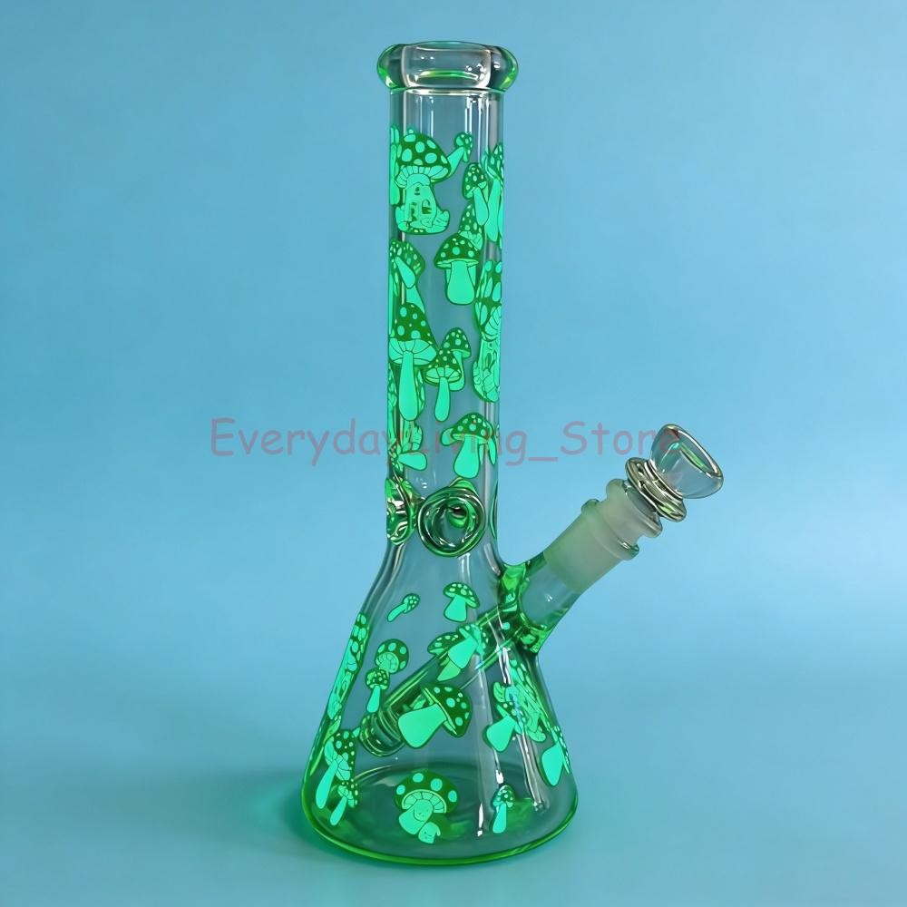 10&Prime; Glass Bong Smoking Hookah Water Pipe Heavy Tobacco Beaker With 14mm Bowl