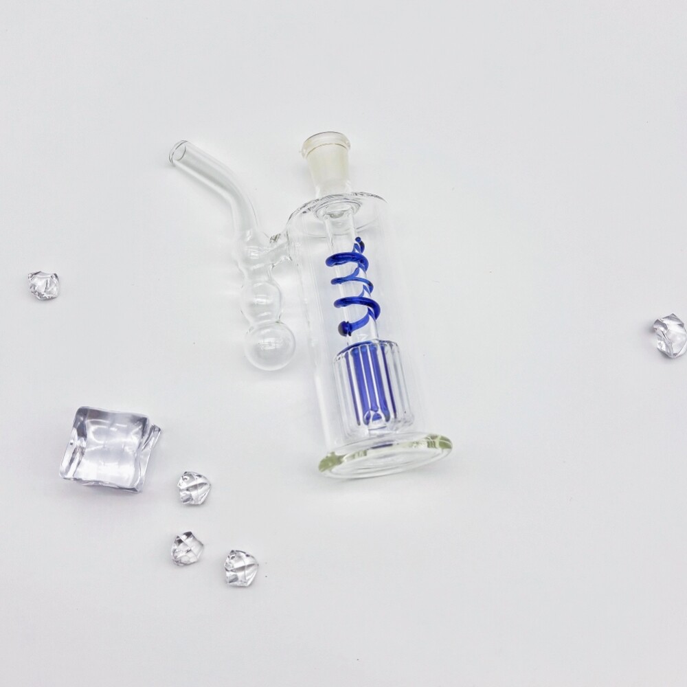 4&Prime; Mini Glass Bong Filter Pyrex Hookah Recycler Water Pipe Smoking Bubbler