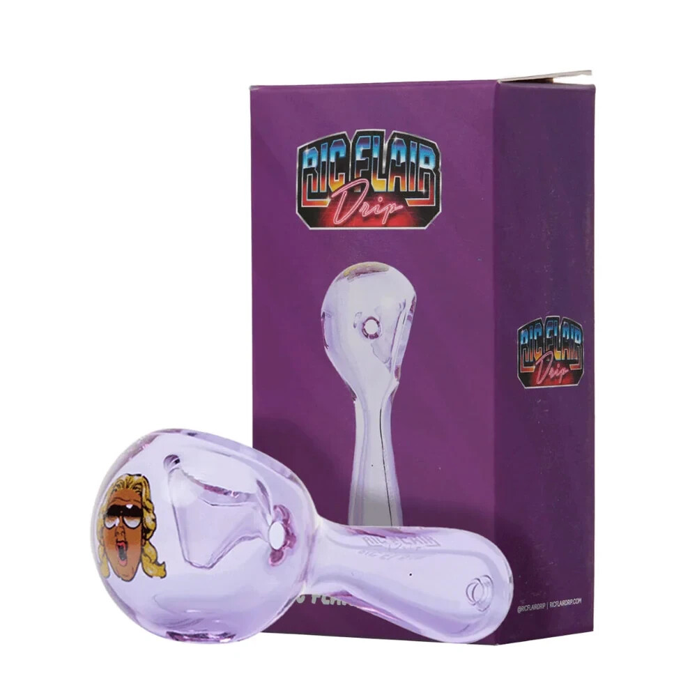 Ric Flair Drip Spoon Pipe Glass Water Hand Pipe Smoking Thick New Vintage Raw