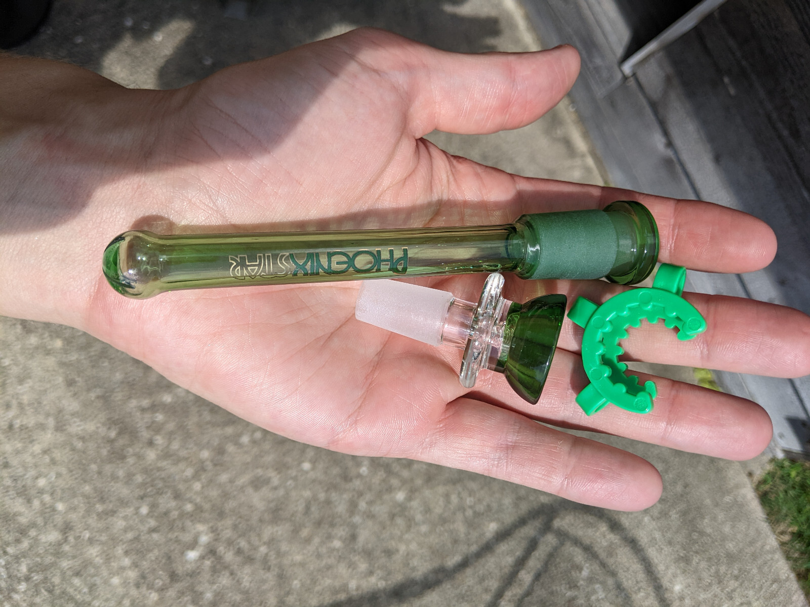 Glass Beaker Water Pipe – Phoenix – 10&Prime; inch – 14.4mm – Green v2