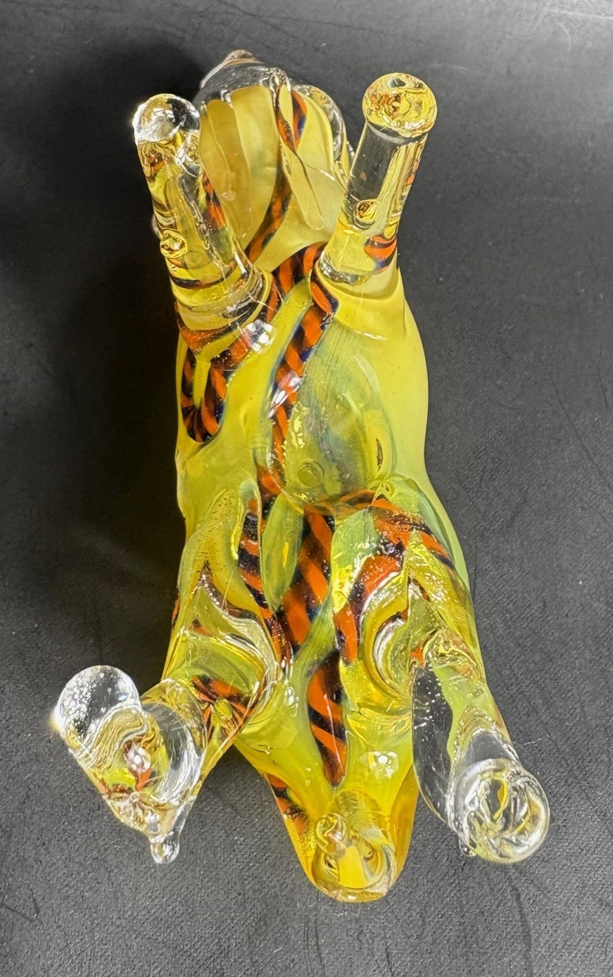 Worked Fumed Reversal Bear Spoon Bowl- Pipe Hookah -Made in USA