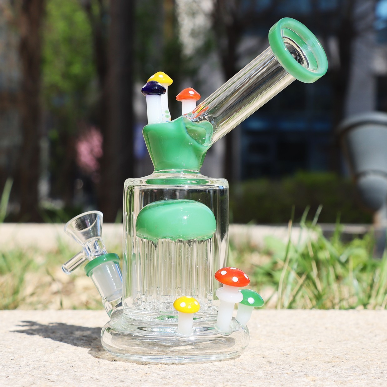 Hookah 7inch Glass Bongs Water pipes Smoking Tree Perc Mini Bong W/ 14mm bowl