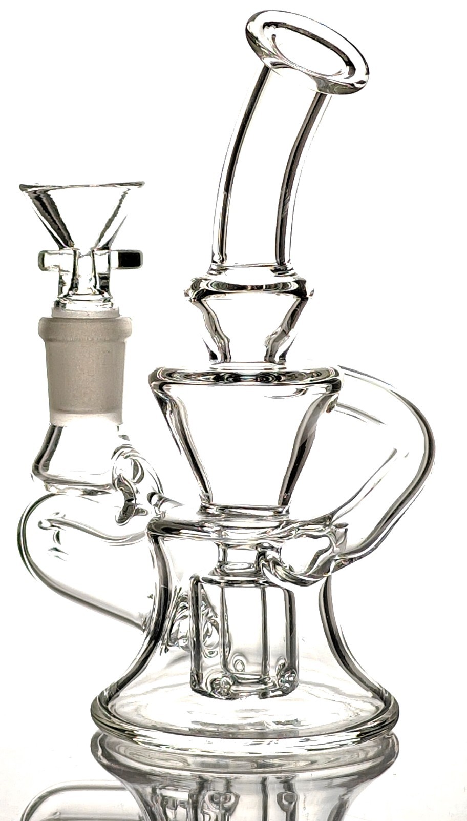 Miniature Recycler Rig, 5.5&Prime; Inches Tall, Includes 14mm Bowl, Clear, Percolator