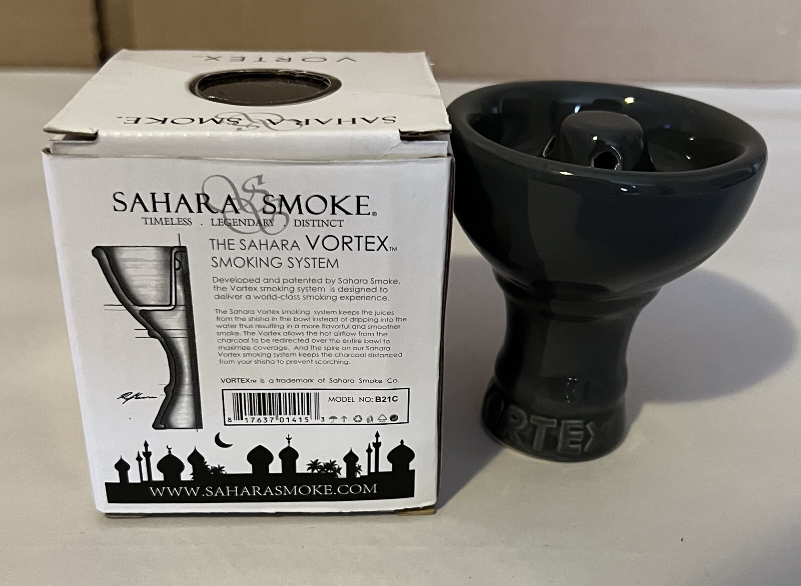 NEW Grey Authentic Sahara Smoke Vortex Hookah Smoking Shisha Bowl